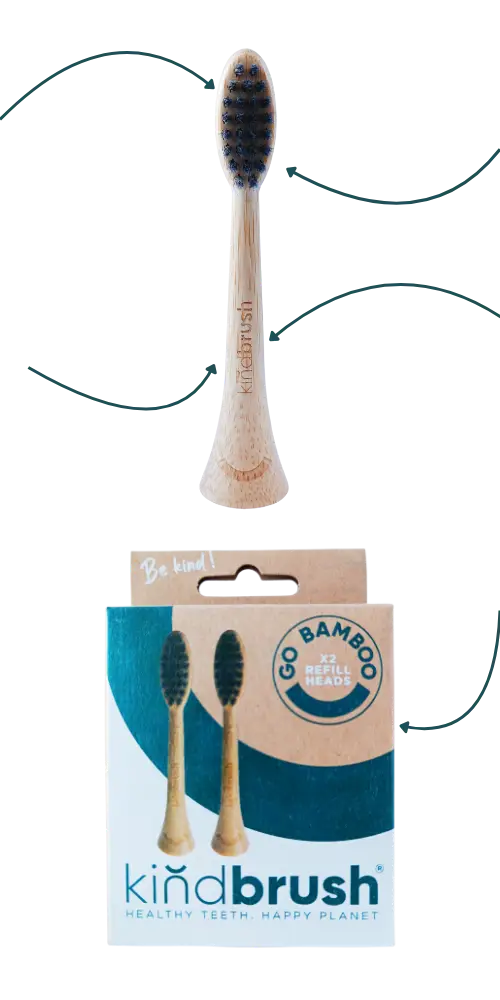KINDBRUSH BAMBOO SONICARE REPLACEMENT HEADS